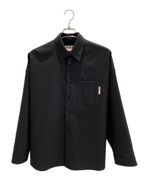 MARNI（マルニ）MARNI (マルニ) ウールトロピカルシャツ ブラック サイズ:44の古着・服飾アイテム