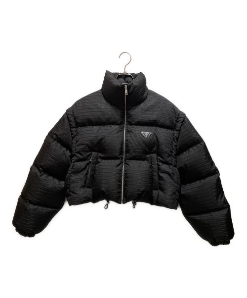 PRADA（プラダ）PRADA (プラダ) Re-Nylon クロップド ダウンジャケット ブラック サイズ:36の古着・服飾アイテム