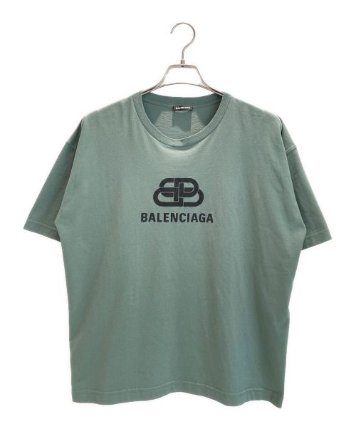 BALENCIAGA（バレンシアガ）BALENCIAGA (バレンシアガ) ロゴペイントTシャツ グリーン サイズ:Lの古着・服飾アイテム