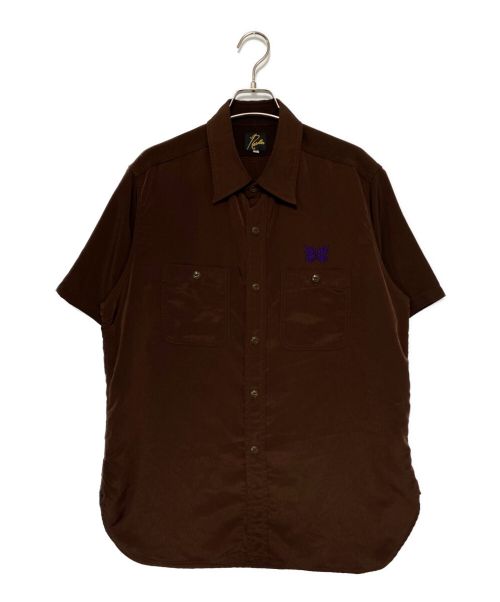 Needles（ニードルズ）Needles (ニードルス) S/S Work Shirt-Poly Cloth ブラウン サイズ:Mの古着・服飾アイテム