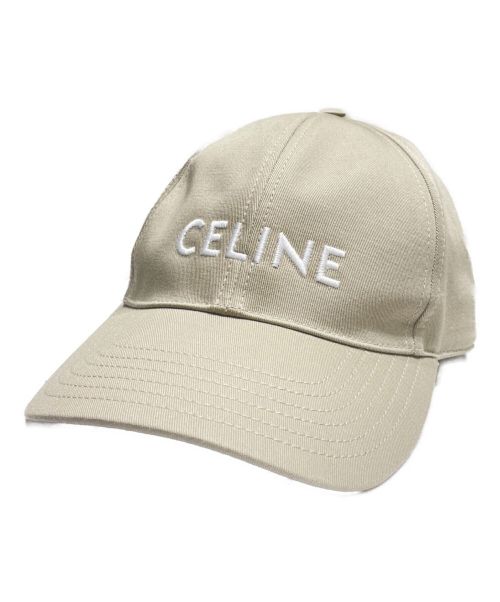 CELINE（セリーヌ）CELINE (セリーヌ) ロゴベースボールキャップ アイボリー サイズ:Mの古着・服飾アイテム