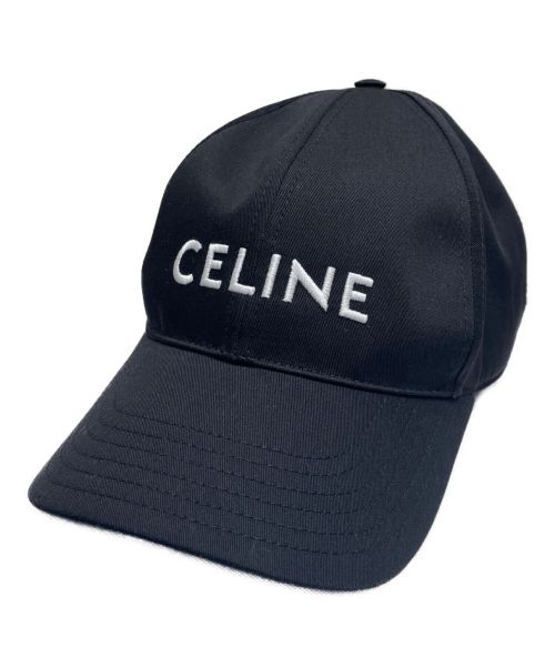CELINE（セリーヌ）CELINE (セリーヌ) ロゴベースボールキャップ ブラック サイズ:Lの古着・服飾アイテム