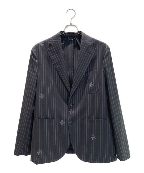 LOUIS VUITTON（ルイ ヴィトン）LOUIS VUITTON (ルイ ヴィトン) ナポリターナジャケット ブルー×ブラック サイズ:52 未使用品の古着・服飾アイテム