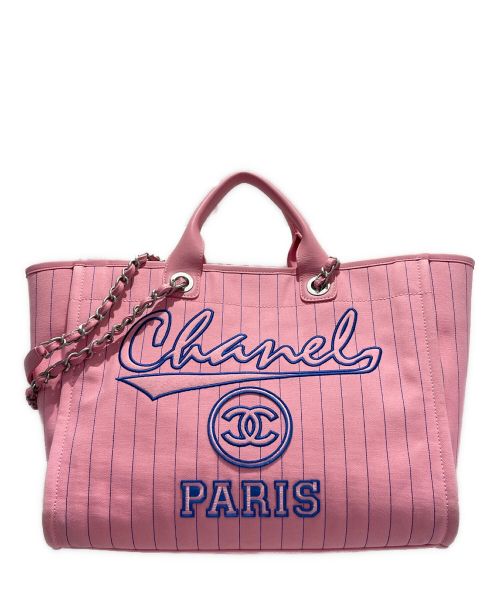 CHANEL（シャネル）CHANEL (シャネル) ドーヴィルトートバッグ ピンクの古着・服飾アイテム