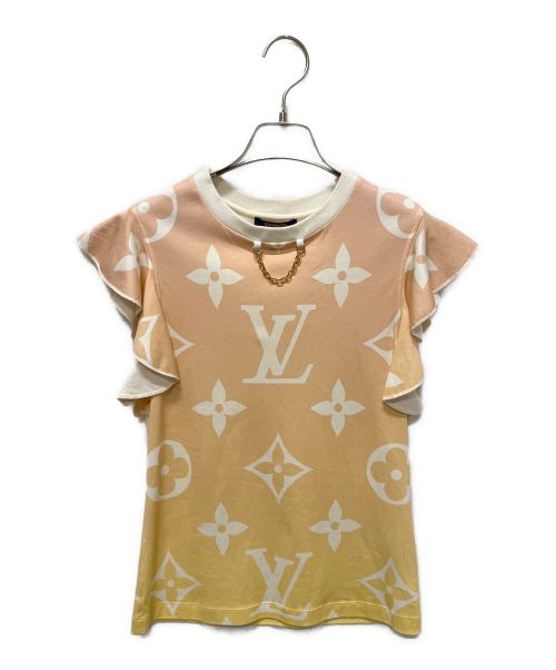 LOUIS VUITTON（ルイ ヴィトン）LOUIS VUITTON (ルイ ヴィトン) グラデーションモノグラムチェーンネックTシャツ オレンジ サイズ:XSの古着・服飾アイテム