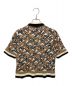 BURBERRY (バーバリー) Akayla Check Monogram Knit Poloshirts ブラウン サイズ:XS：45000円