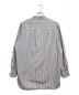 CASEY CASEY (ケーシーケーシー) ノーカラーストライプドシャツ ブルー×ホワイト サイズ:S：9800円