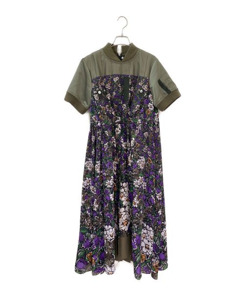 sacai（サカイ）sacai (サカイ) Nylon Bomber Dress Floral Print マルチカラー サイズ:2の古着・服飾アイテム