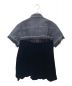 sacai (サカイ) ベロア切替バックオープンデニムシャツ グレー×ブラック サイズ:3：17800円