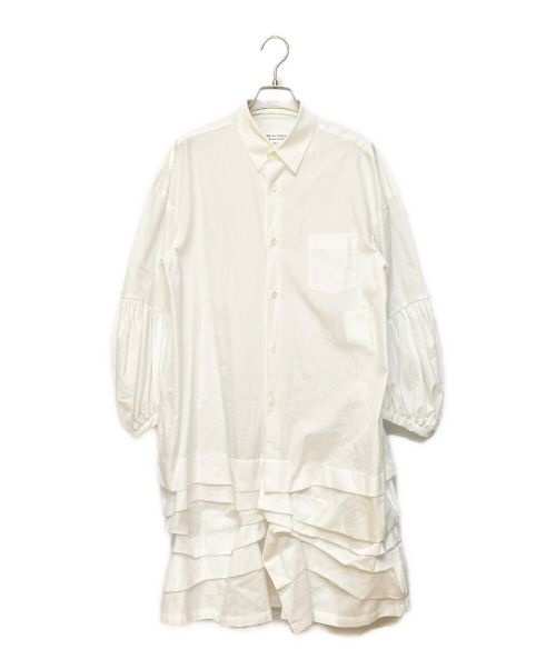 COMME des GARCONS（コムデギャルソン）COMME des GARCONS (コムデギャルソン) ティアードロングシャツワンピース ホワイト サイズ:Mの古着・服飾アイテム