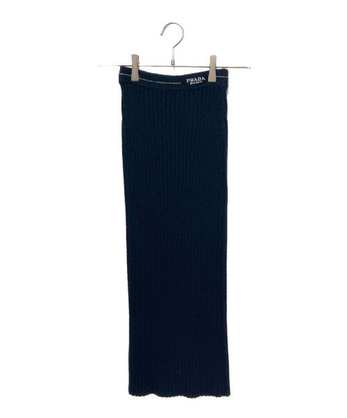PRADA（プラダ）PRADA (プラダ) タイトロゴスカート ブラック サイズ:36の古着・服飾アイテム