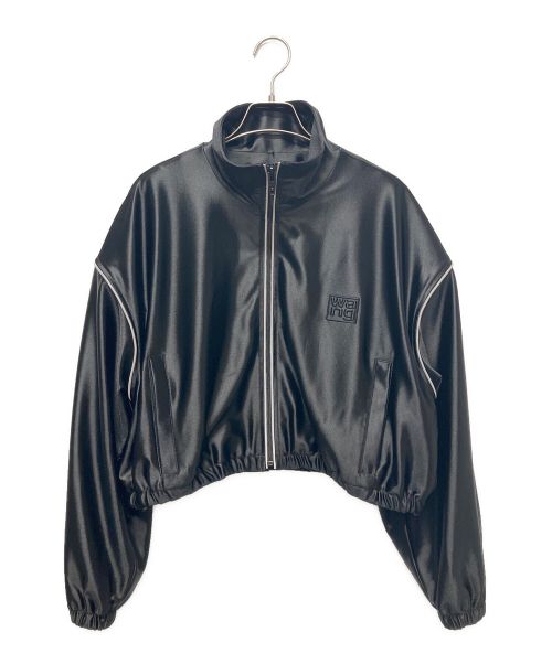 ALEXANDER WANG（アレキサンダーワング）ALEXANDER WANG (アレキサンダーワン) ロゴエンボス クロップド ジャケット ブラック サイズ:XSの古着・服飾アイテム