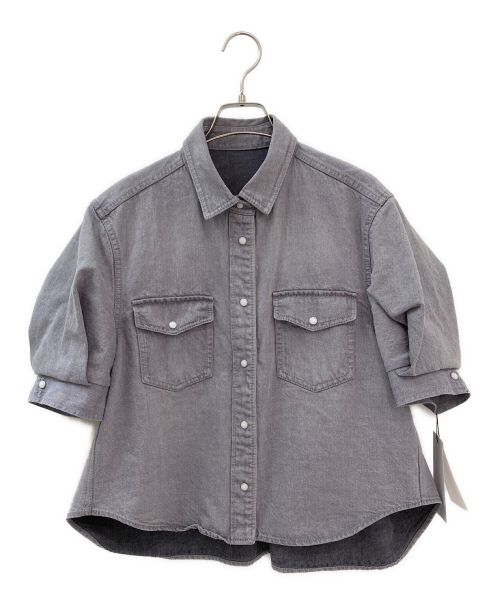 sacai（サカイ）sacai (サカイ) ショートスリーブデニムシャツ グレー サイズ:3 未使用品の古着・服飾アイテム