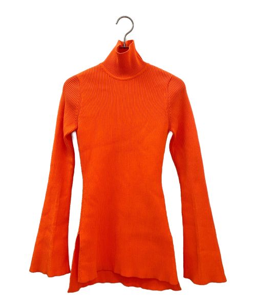 Mame Kurogouchi（マメクロゴウチ）Mame Kurogouchi (マメクロゴウチ) Ribbed Knitted Top オレンジ サイズ:2の古着・服飾アイテム