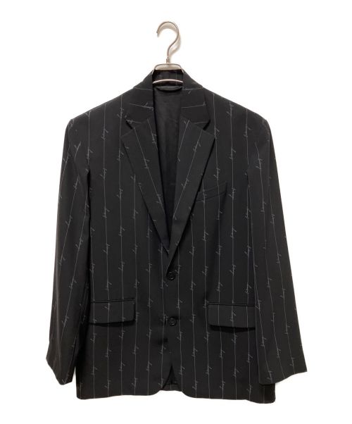BALENCIAGA（バレンシアガ）BALENCIAGA (バレンシアガ) シグネチャーロゴロングテーラードジャケット ブラック サイズ:44の古着・服飾アイテム