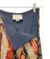 中古・古着 GUCCI (グッチ) Gucci Logo Embroidered Pleated Skirt レッド×ゴールド サイズ:36：50000円