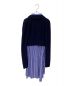 sacai (サカイ) Cotton Poplin  Wool Knit Dress ブルー×ホワイト サイズ:3：53000円