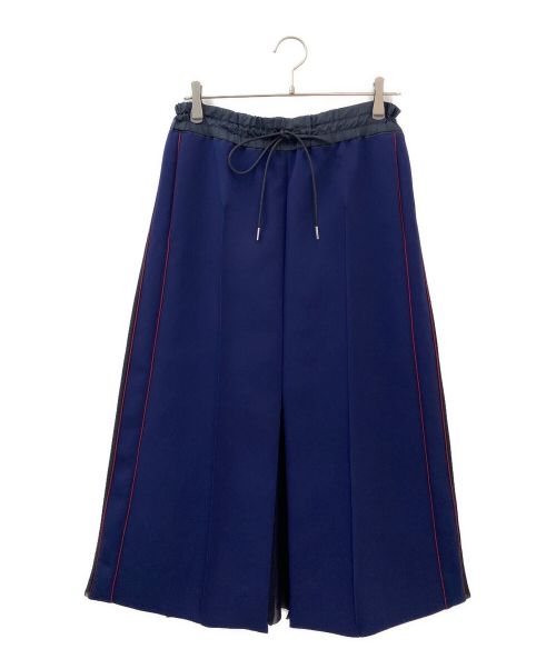 sacai（サカイ）sacai (サカイ) テクニカルジャージープリーツスカート ネイビー サイズ:2の古着・服飾アイテム