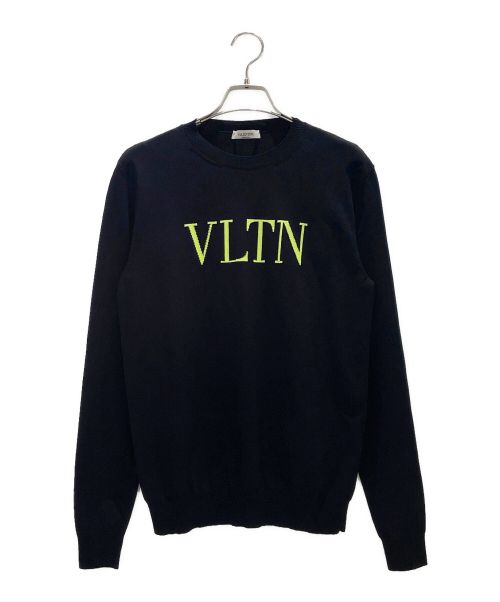 VALENTINO（ヴァレンティノ）VALENTINO (ヴァレンティノ) ネオン ロゴ ニット ブラック サイズ:Sの古着・服飾アイテム