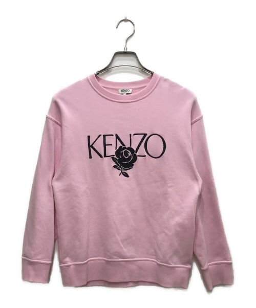 KENZO（ケンゾー）KENZO (ケンゾー) ローズ刺繍スウェット ピンク サイズ:XSの古着・服飾アイテム