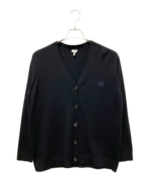 LOEWE（ロエベ）LOEWE (ロエベ) アナグラムミニエンブロイダリーカーディガン ブラック サイズ:Sの古着・服飾アイテム