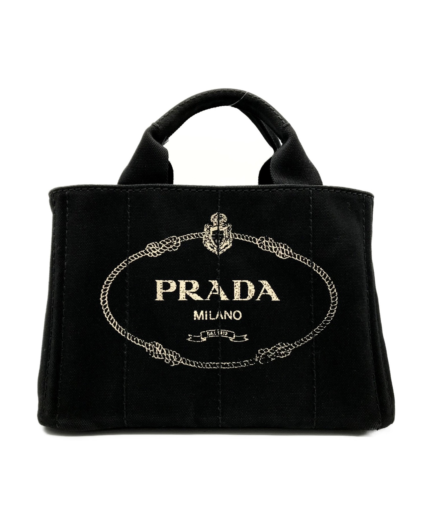 中古・古着通販】PRADA (プラダ) デニムトートバッグ ブラック 