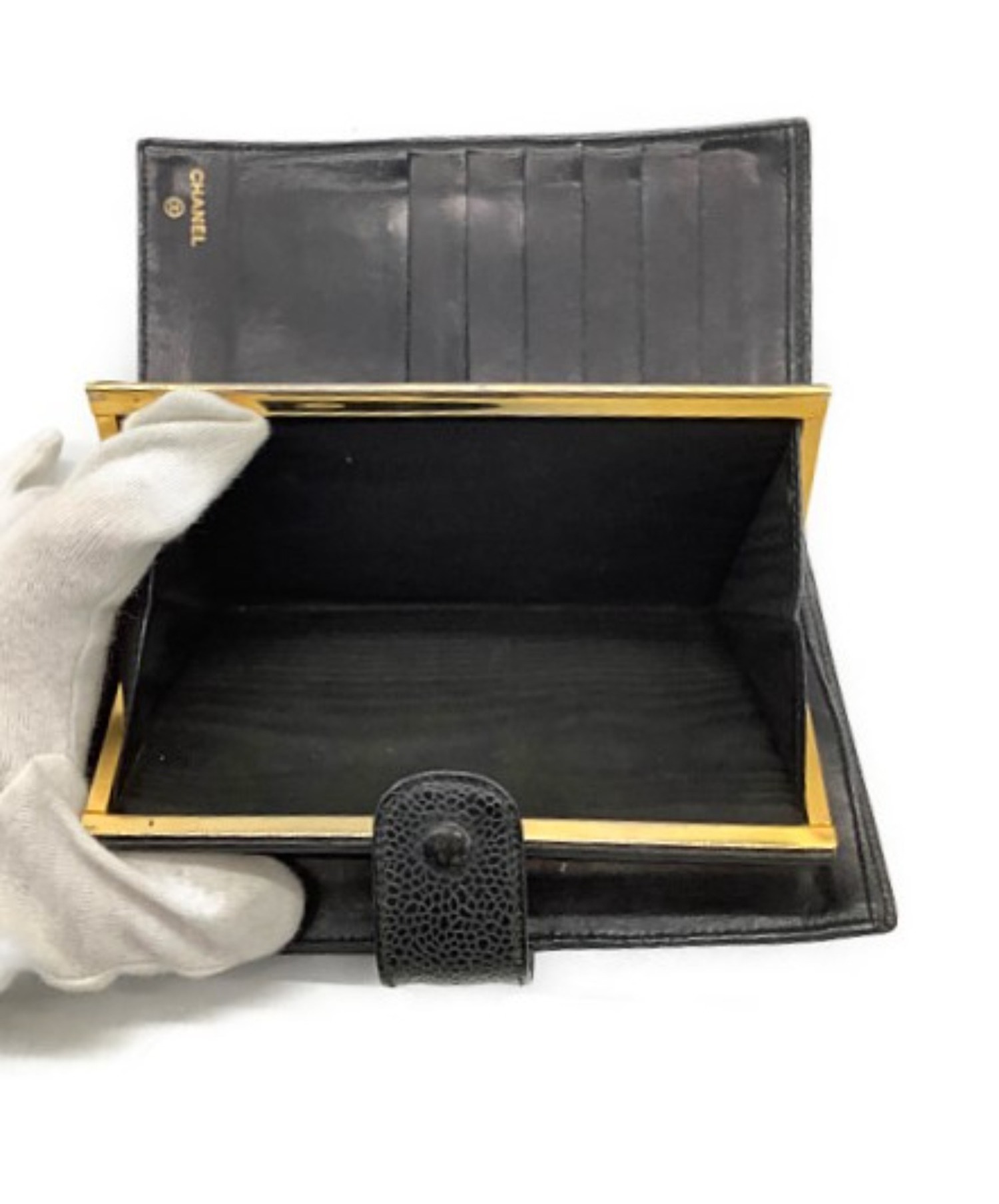 中古・古着通販】CHANEL (シャネル) 長財布 ブラック 3338437