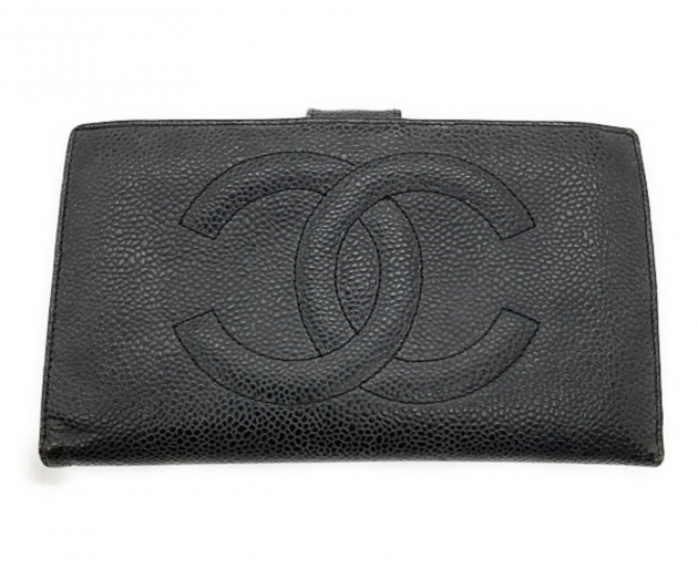中古・古着通販】CHANEL (シャネル) 長財布 ブラック 3338437