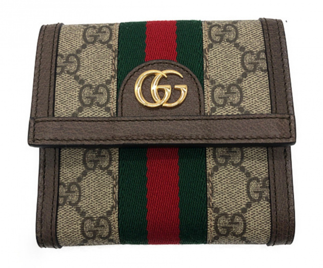 中古・古着通販】GUCCI (グッチ) 2つ折り財布 グレー オフィディア