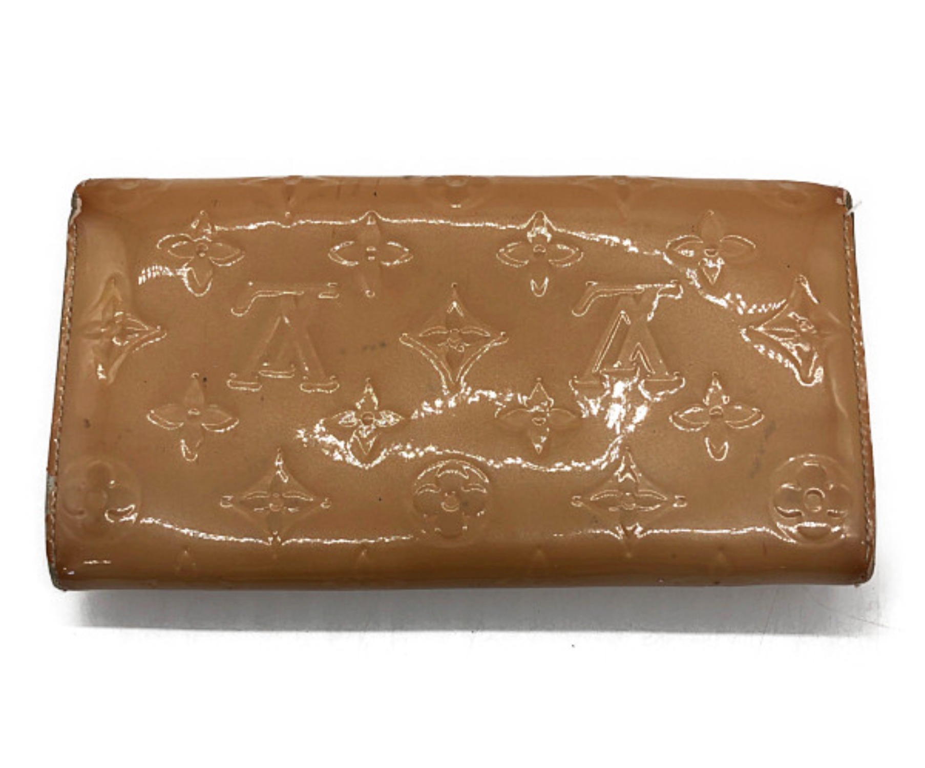 Louis Vuitton ヴェルニ長財布 ベージュ 中古・古着通販】LOUIS VUITTON (ルイ ヴィトン) 長財布 ベージュ
