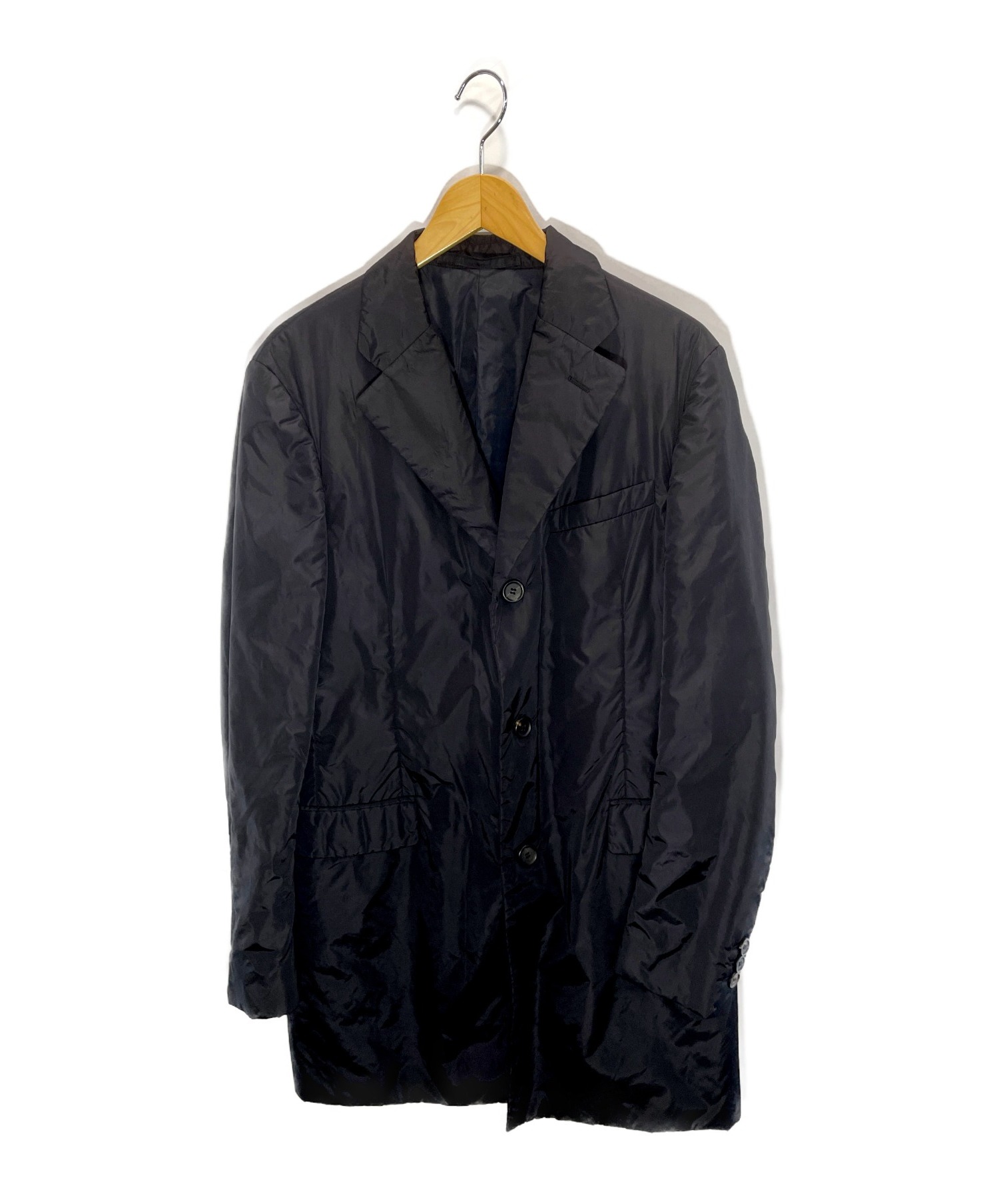 希少 PRADA プラダ 上質 チェスターコート ブラック 46 希少 PRADA プラダ 上質 チェスターコート ブラック 46 - メルカリ