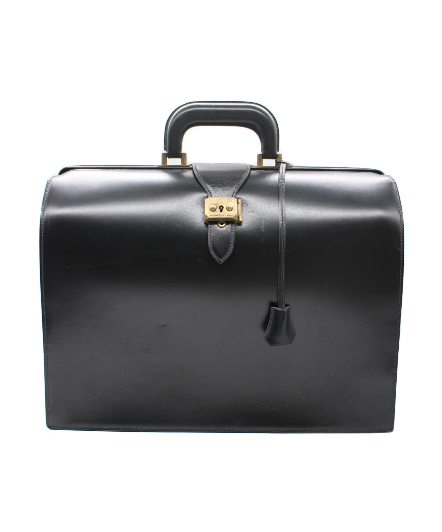 中古・古着通販】HERMES (エルメス) レザードクターバッグ ブラック 