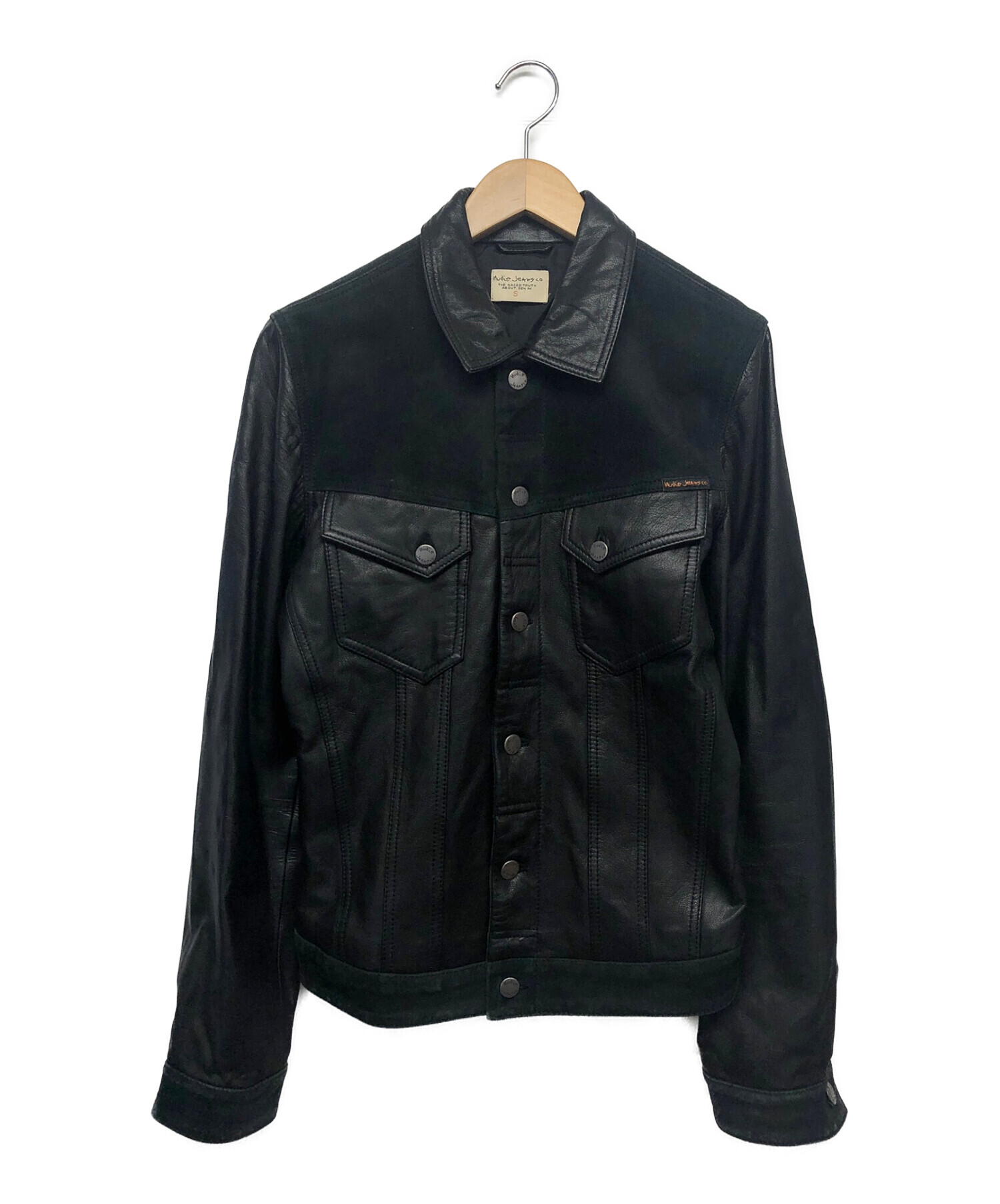 ヌーディージーンズ レザー ジャケット Sサイズ 黒 【公式通販】