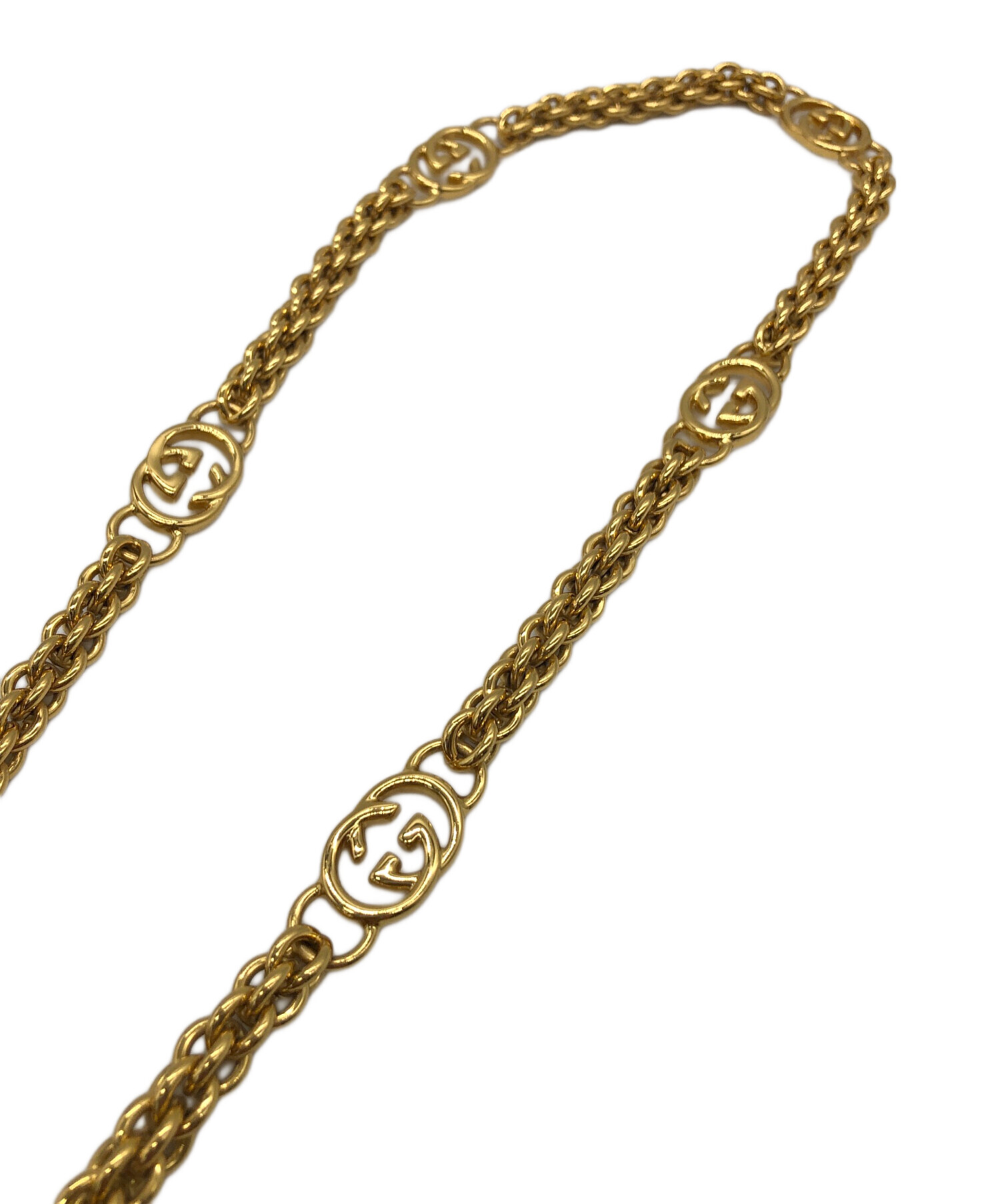 激レア✨GUCCI チェーンベルト GG ゴールド ヴィンテージ GUCCI BELT Chain AUTH Logo mark Vintage RARE Gold GG Necklace OLD