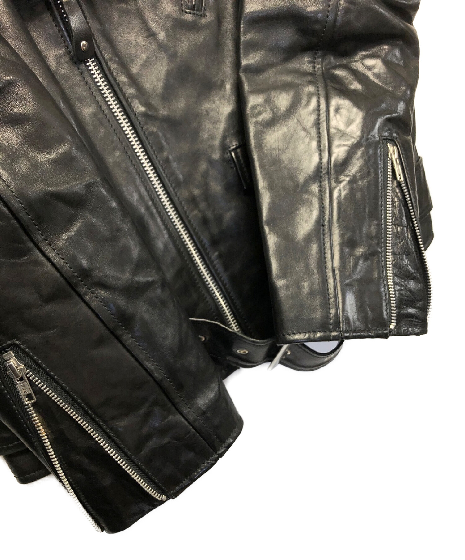 中古・古着通販】Simmons (シモンズ) レザージャケット ブラック