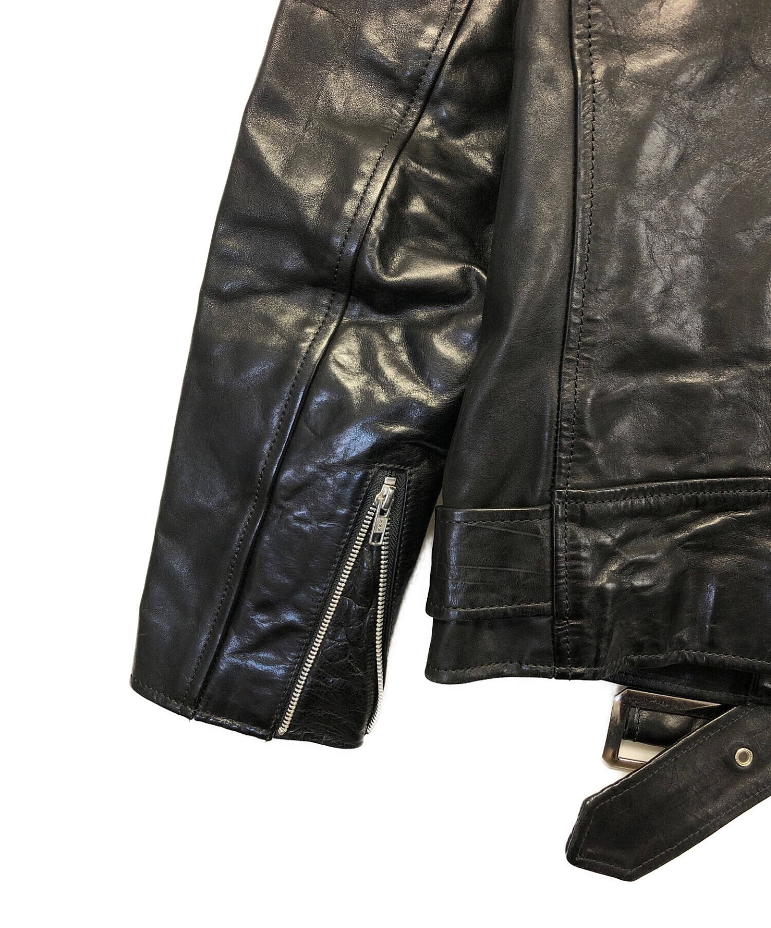 中古・古着通販】Simmons (シモンズ) レザージャケット ブラック