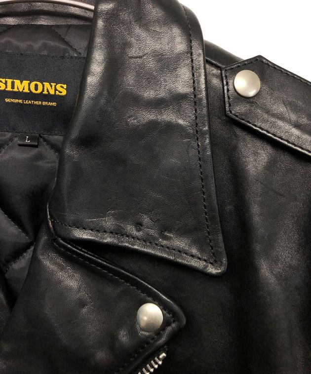 中古・古着通販】Simmons (シモンズ) レザージャケット ブラック