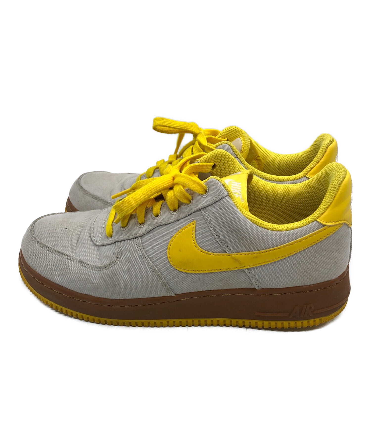 中古・古着通販】NIKE (ナイキ) スニーカー グレー×イエロー サイズ 