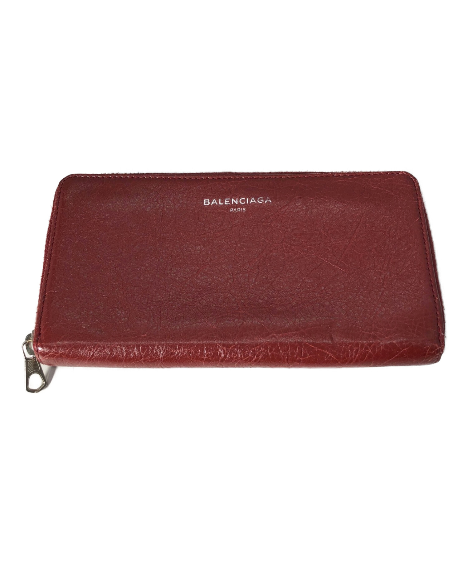 中古・古着通販】BALENCIAGA (バレンシアガ) 長財布 レッド｜ブランド 