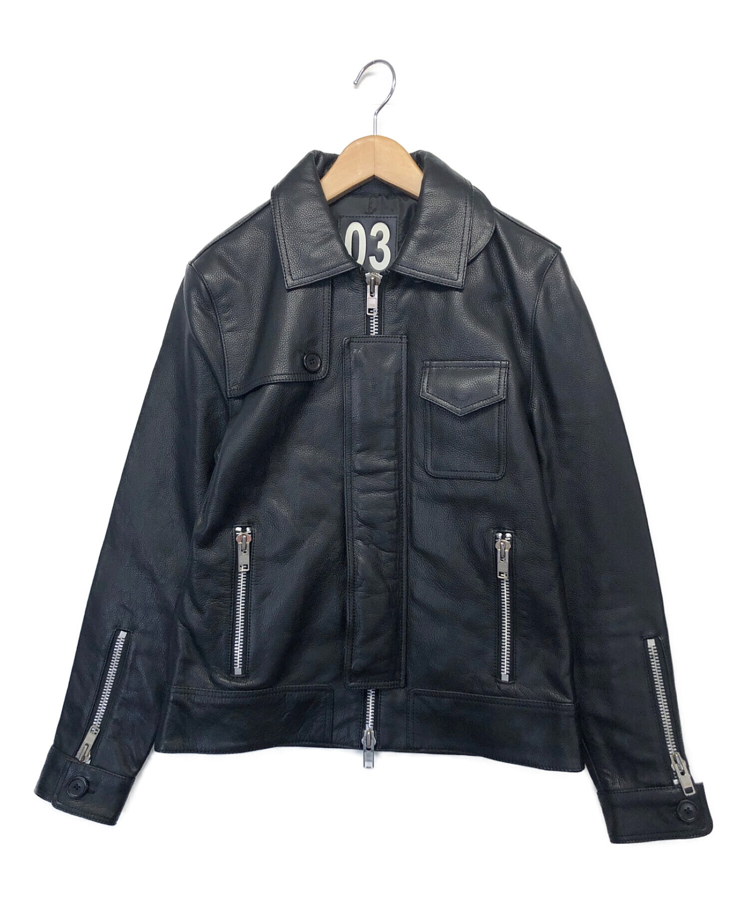 中古・古着通販】VaLLet (ヴァレット) レザーライダースジャケット 