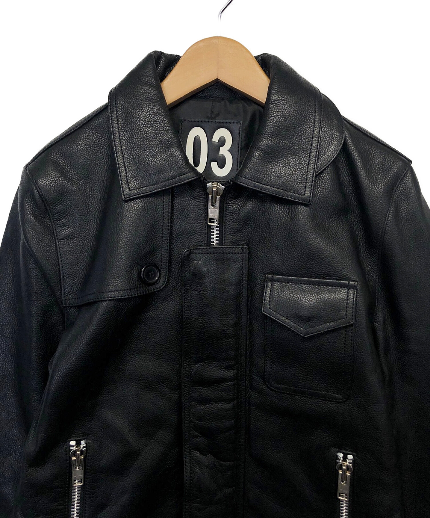 中古・古着通販】VaLLet (ヴァレット) レザーライダースジャケット 