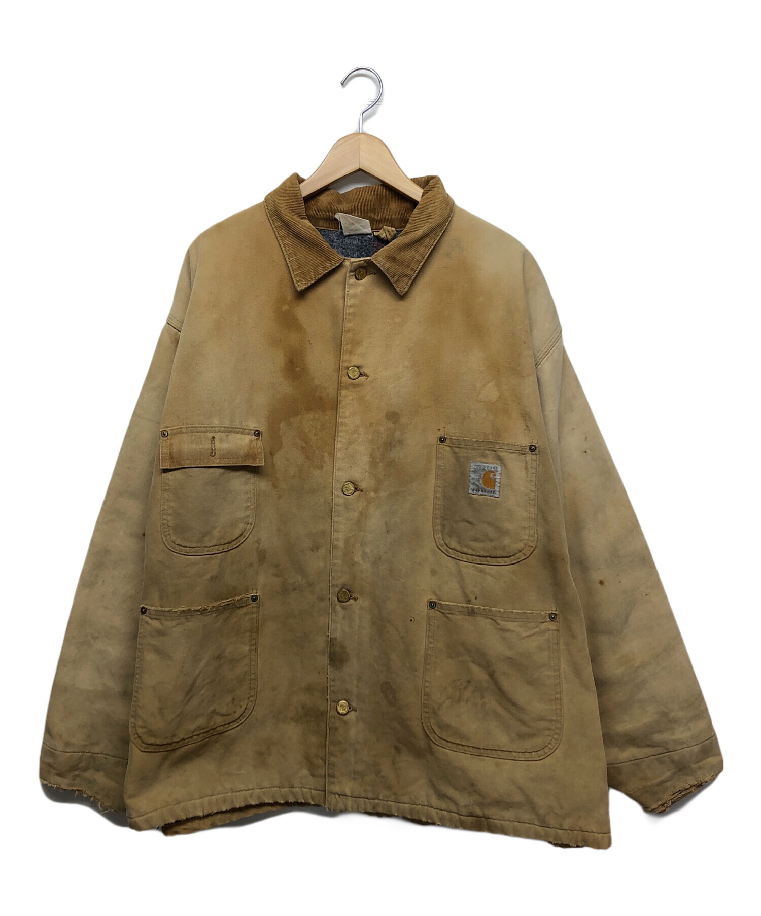 Carhartt ベージュ カバーオール XL 中古・古着通販】CarHartt (カーハート) カバーオール ベージュ サイズ