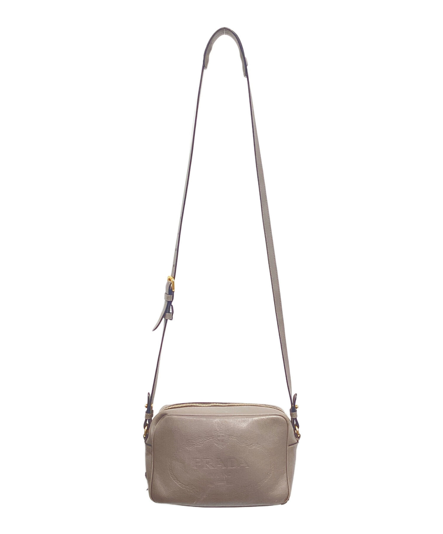 プラダ ショルダーバッグ 2VD065 グレージュ 中古 PRADA - プラダ ショルダーバッグ 2VD065 グレージュ 中古の通販 by 夢