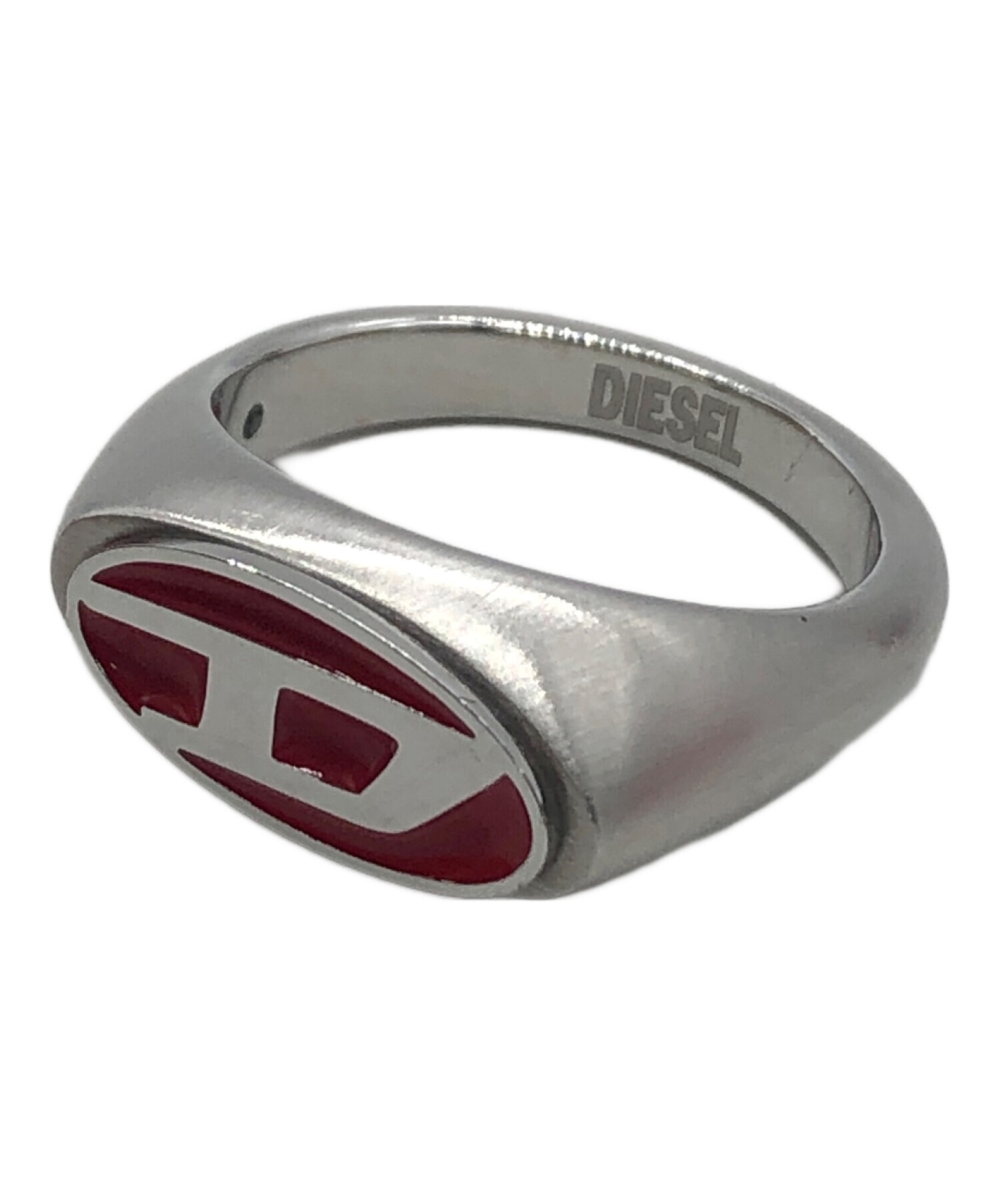 こうせー　DIESEL ディーゼル シグネット リング ロゴ リング 元箱 中古・古着通販】DIESEL (ディーゼル) シグネットリング シルバー