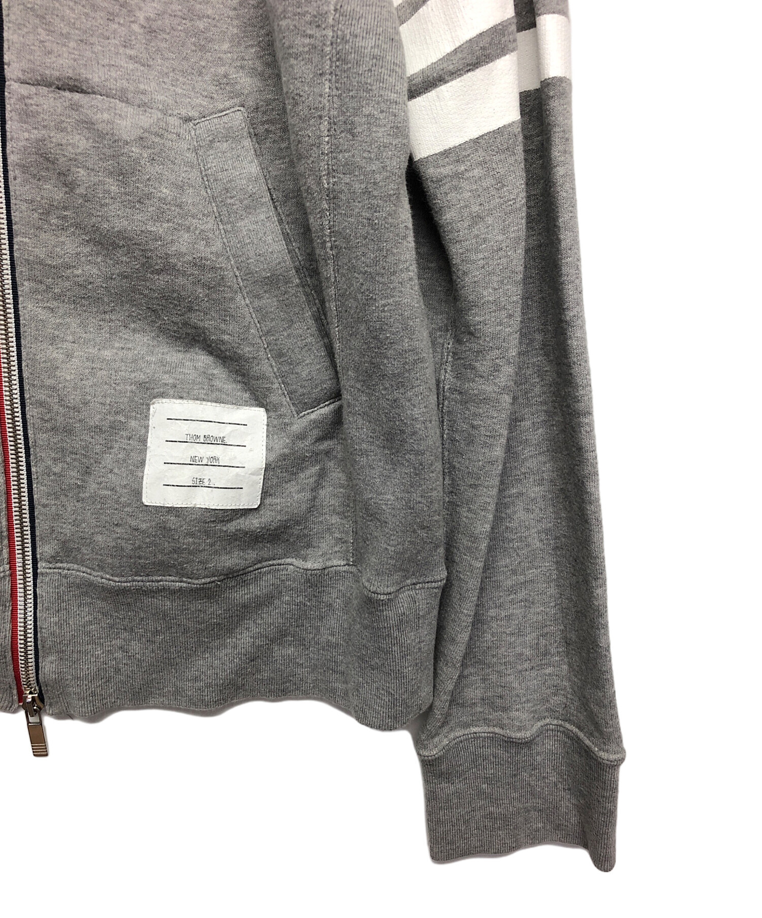 THOM BROWNE グレー パーカー サイズ 2（トムブラウン) THOM