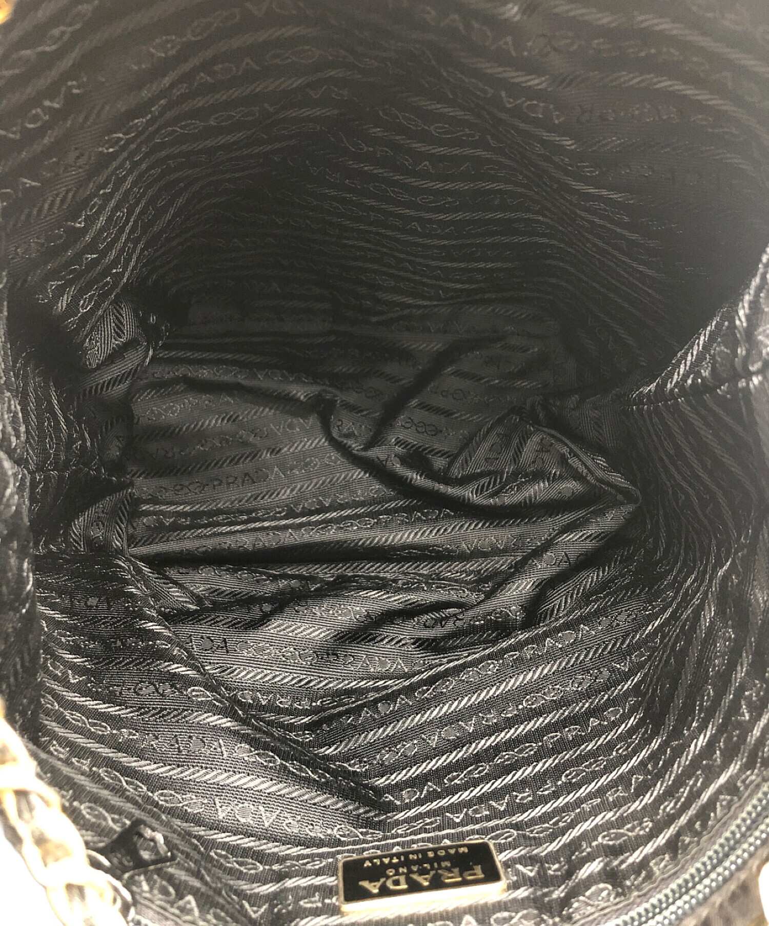 中古・古着通販】PRADA (プラダ) チェーンハンドルバッグ ブラック 