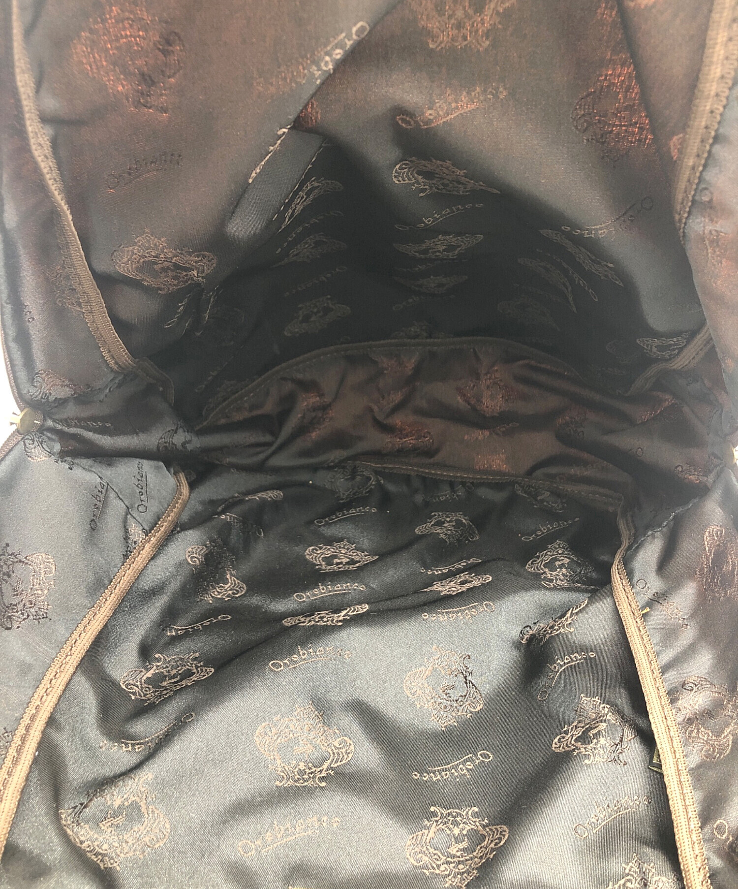 【中古美品】オロビアンコ SEMPRE ビジネスリュック 茶色 中古美品】オロビアンコ SEMPRE ビジネスリュック 茶色