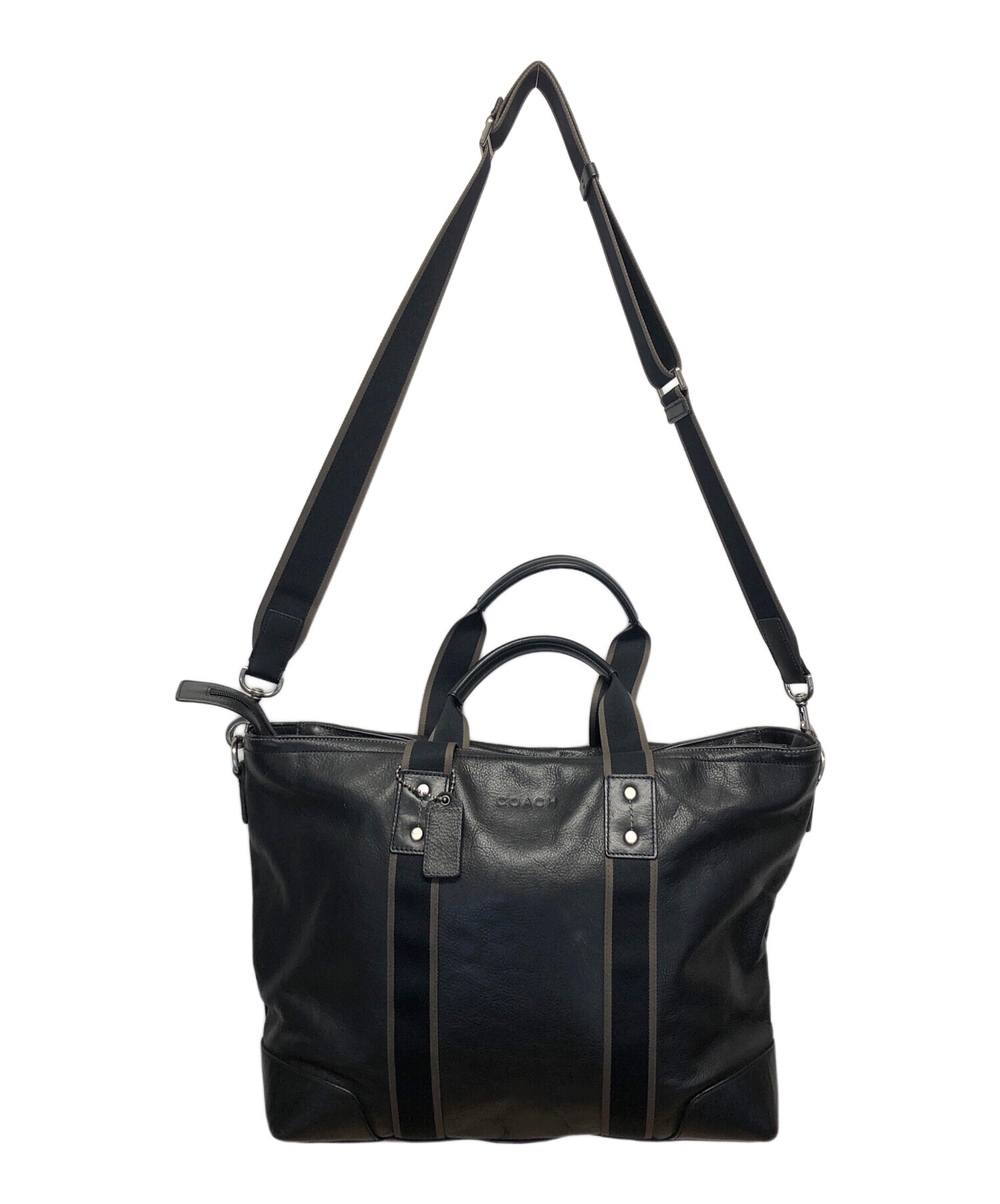 中古・古着通販】COACH (コーチ) 2WAYトートバッグ ブラック