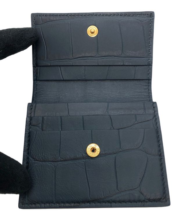 【新品未使用】イルビゾンテ　ケース 中古・古着通販】IL BISONTE (イル ビゾンテ) カードケース ネイビー