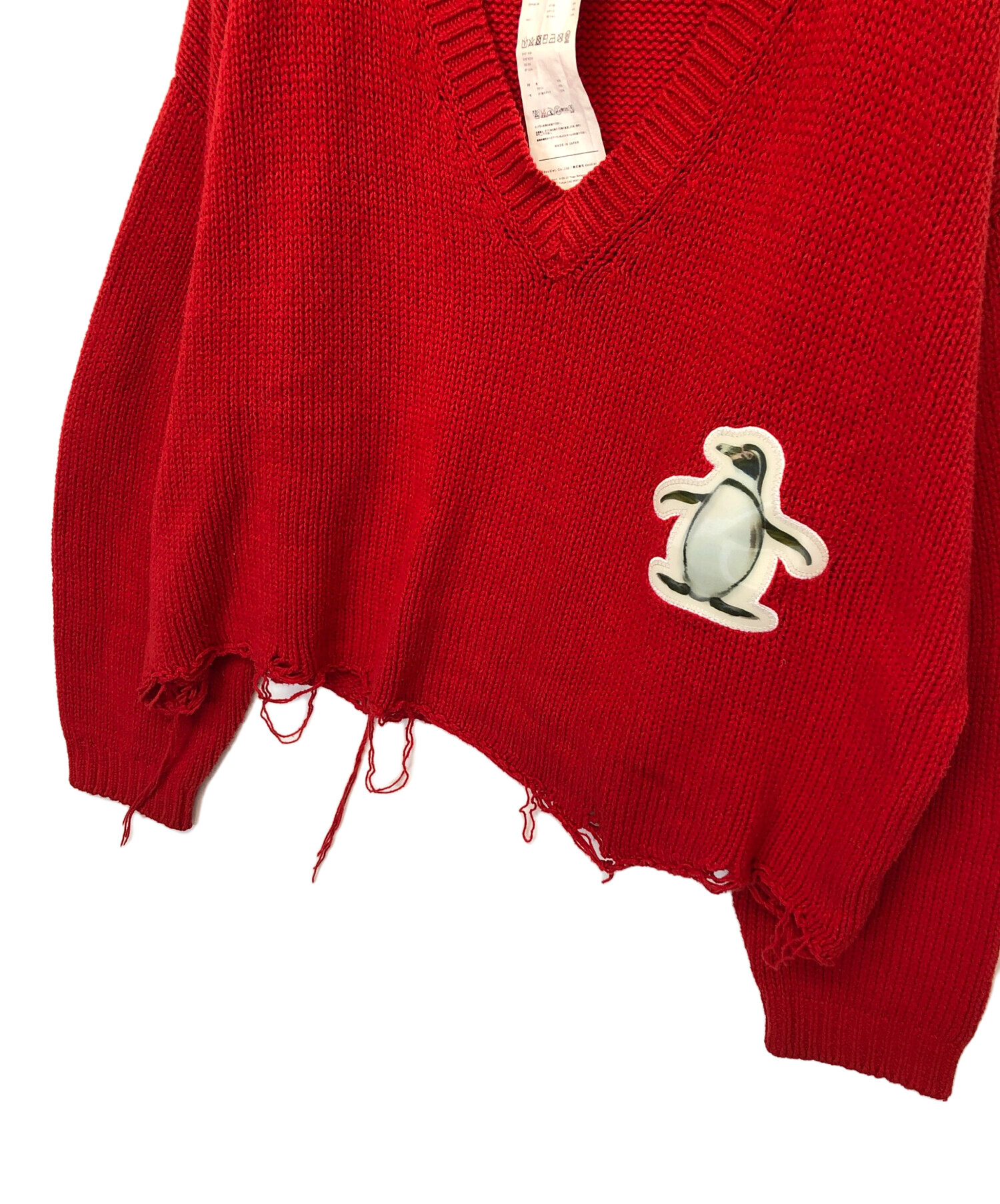 doublet 赤 グラフィックトレーナー 中古・古着通販】doublet (ダブレット) 3Dパッチカットオフプル